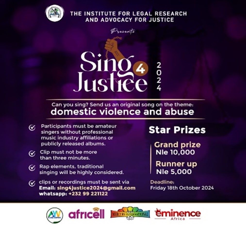 NLe10,000 Grand Prize For ILRAJ Sing 4 Justice 2024 Competition