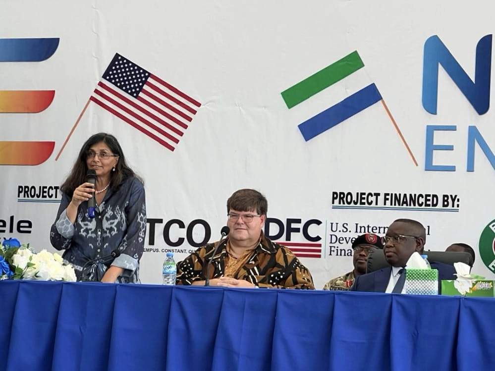 U.S Development Finance Corporation Rolls Out $412 Million  …To Support Reliable Energy In Salone